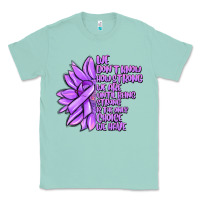 Seafoam purple pancreatic cancer sunflower and cancer ribb Classic Tee - MaliasSmallBusiness