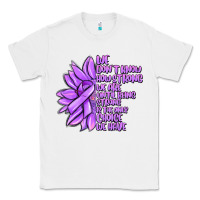 White purple pancreatic cancer sunflower and cancer ribb Classic Tee - MaliasSmallBusiness