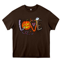 Chocolate Brown love halloween Heavy Core Tee - CowhideDigitalArt