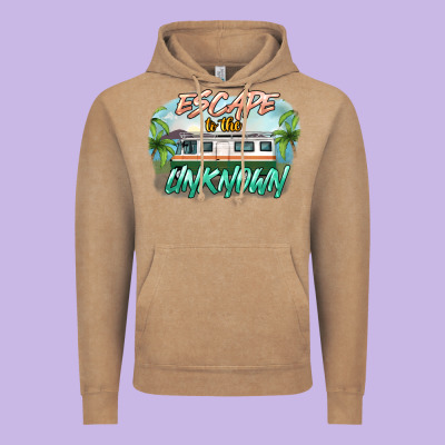 Escape To The Unknown Vintage Hoodie Designed By Nancycooperartshop