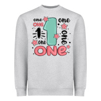 Heather Grey one  one one one Heavyweight Sweatshirt - MaliasSmallBusiness