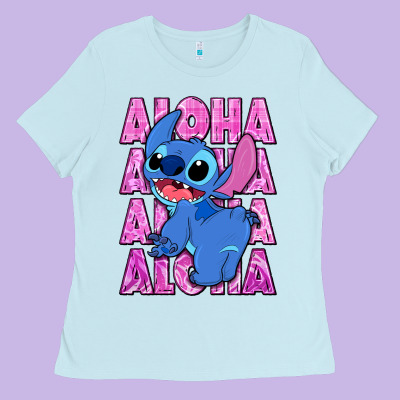 Aloha Stitch Ladies Tee Designed By Zillion Design Studio