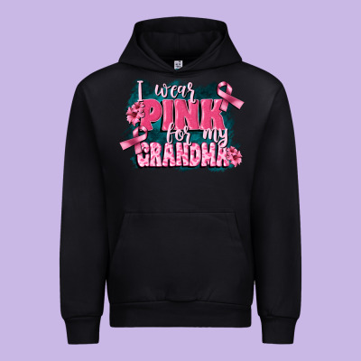 I Wear Pink For My Grandma Urban Hoodie Designed By Fadigitalartstudio
