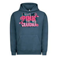 Pigment Midnight Navy i wear pink for my grandma Urban Hoodie - FaDigitalArtStudio