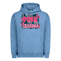 Pigment Pebble Blue i wear pink for my grandma Urban Hoodie - FaDigitalArtStudio