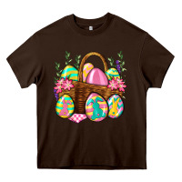 Chocolate Brown Easter eggs with basket Easter Day Heavy Core Tee - Neo Western