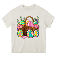 Cream Easter eggs with basket Easter Day Heavy Core Tee - Neo Western