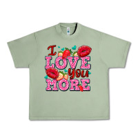Oil Green i love you more with lips and strawberry Urban Heavy Tee - AdoDesignShop