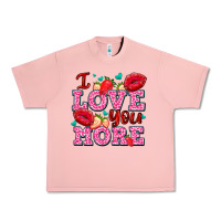 Salmon i love you more with lips and strawberry Urban Heavy Tee - AdoDesignShop