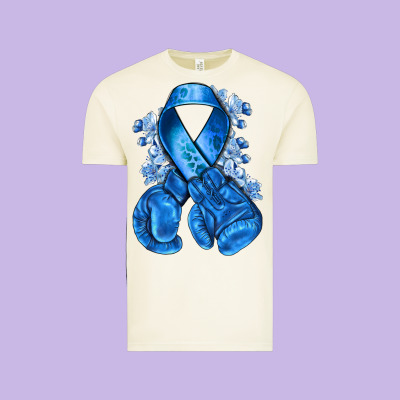Blueribbon With Boxing Gloves Vintage Tee Designed By Nancycooperartshop