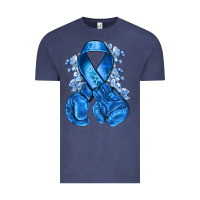 Vintage Denim blueribbon with boxing gloves Vintage Tee - NancyCooperArtShop
