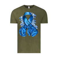 Vintage Olive blueribbon with boxing gloves Vintage Tee - NancyCooperArtShop