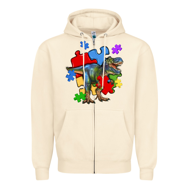 Autism T Rex Zipper Hoodie by Artiststas | Teevron