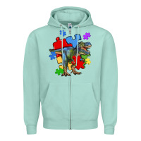 Seafoam autism t rex Zipper Hoodie - Artiststas