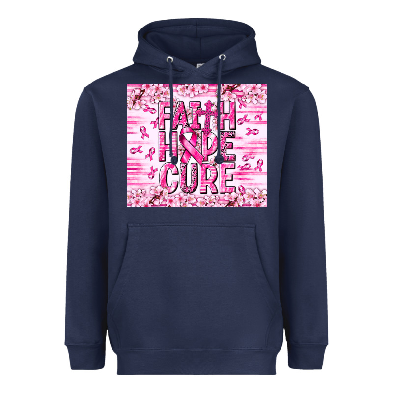 Faith Hope Cure Cancer Heavyweight Hoodie by NancyCooperArtShop | Teevron