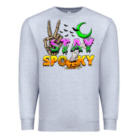 Heather Grey Stay spooky Premium Sweatshirt - NancyCooperArtShop