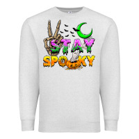 Oatmeal Heather Stay spooky Premium Sweatshirt - NancyCooperArtShop
