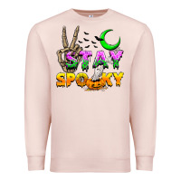 Pale Pink Stay spooky Premium Sweatshirt - NancyCooperArtShop