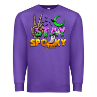 Purple Stay spooky Premium Sweatshirt - NancyCooperArtShop