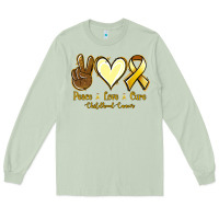 Matcha Peace love cure Bone Cancer Long Sleeve Tee - NancyCooperArtShop