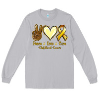 Moon Dust Peace love cure Bone Cancer Long Sleeve Tee - NancyCooperArtShop