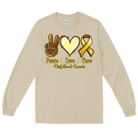 Mushroom Peace love cure Bone Cancer Long Sleeve Tee - NancyCooperArtShop
