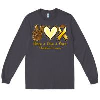 Smoke Peace love cure Bone Cancer Long Sleeve Tee - NancyCooperArtShop