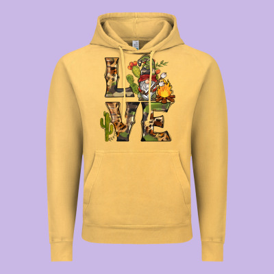 Love Camping Gnome Vintage Hoodie Designed By Barkaloodesign