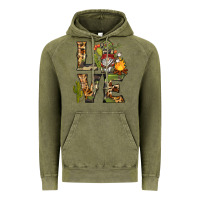Vintage Olive love camping gnome Vintage Hoodie - BarkalooDesign