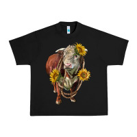 Black hereford bull rope and sunflowers Urban Heavy Tee - LillyAllenDesigns