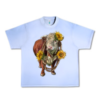 Grape Ice hereford bull rope and sunflowers Urban Heavy Tee - LillyAllenDesigns