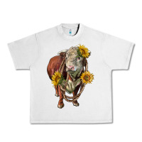 Lunar Rock hereford bull rope and sunflowers Urban Heavy Tee - LillyAllenDesigns