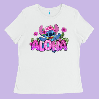 Aloha Summer Stitch Ladies Tee Designed By Zillion Design Studio