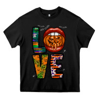 Black Love Halloween Lips Heavy Core Tee - CowhideDigitalArt