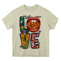 Mossy Love Halloween Lips Heavy Core Tee - CowhideDigitalArt