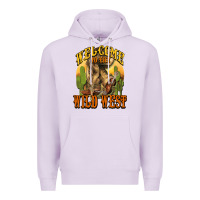 Lilac Welcome to the wild west Cowboy boots Premium Hoodie - HowdyJamesFarm