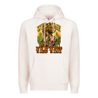 Pale Pink Welcome to the wild west Cowboy boots Premium Hoodie - HowdyJamesFarm