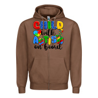 Chestnut child with autism on board Zipper Hoodie - Artiststas