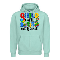 Seafoam child with autism on board Zipper Hoodie - Artiststas