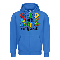 True Royal child with autism on board Zipper Hoodie - Artiststas