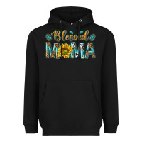 Western Blessed Mama With Leopard And Sunflower Heavyweight Hoodie | Teevron