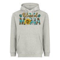 Moon Dust Western Blessed Mama with Leopard and Sunflower Heavyweight Hoodie - texasbilliewilder