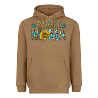 Toasted Coconut Western Blessed Mama with Leopard and Sunflower Heavyweight Hoodie - texasbilliewilder