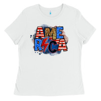 White america lightning bolt Ladies Tee - Zillion Design Studio