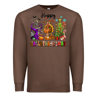 Chestnut Happy Hallothanksmas Premium Sweatshirt - texasbilliewilder