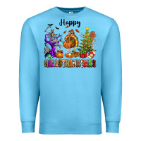 Ocean Blue Happy Hallothanksmas Premium Sweatshirt - texasbilliewilder
