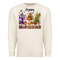 Sandshell Happy Hallothanksmas Premium Sweatshirt - texasbilliewilder