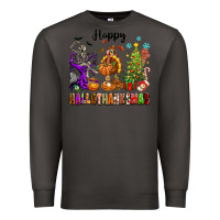 Smoke Happy Hallothanksmas Premium Sweatshirt - texasbilliewilder