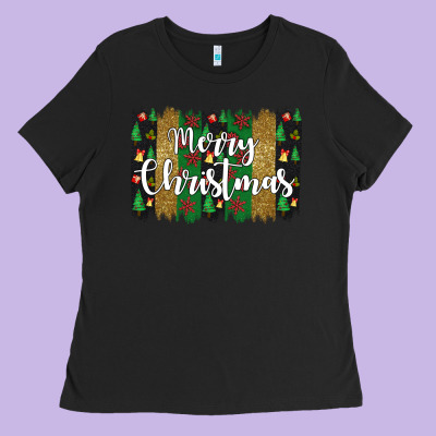 Merry Christmas Ladies Tee Designed By Jahusdesignshop