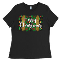 Black merry christmas Ladies Tee - JahusDesignShop